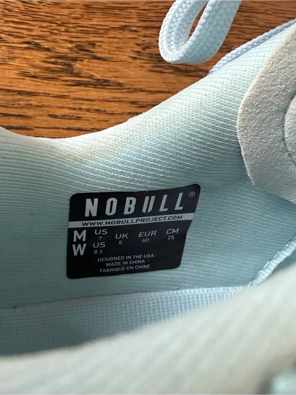 NOBULL light blue training shoes